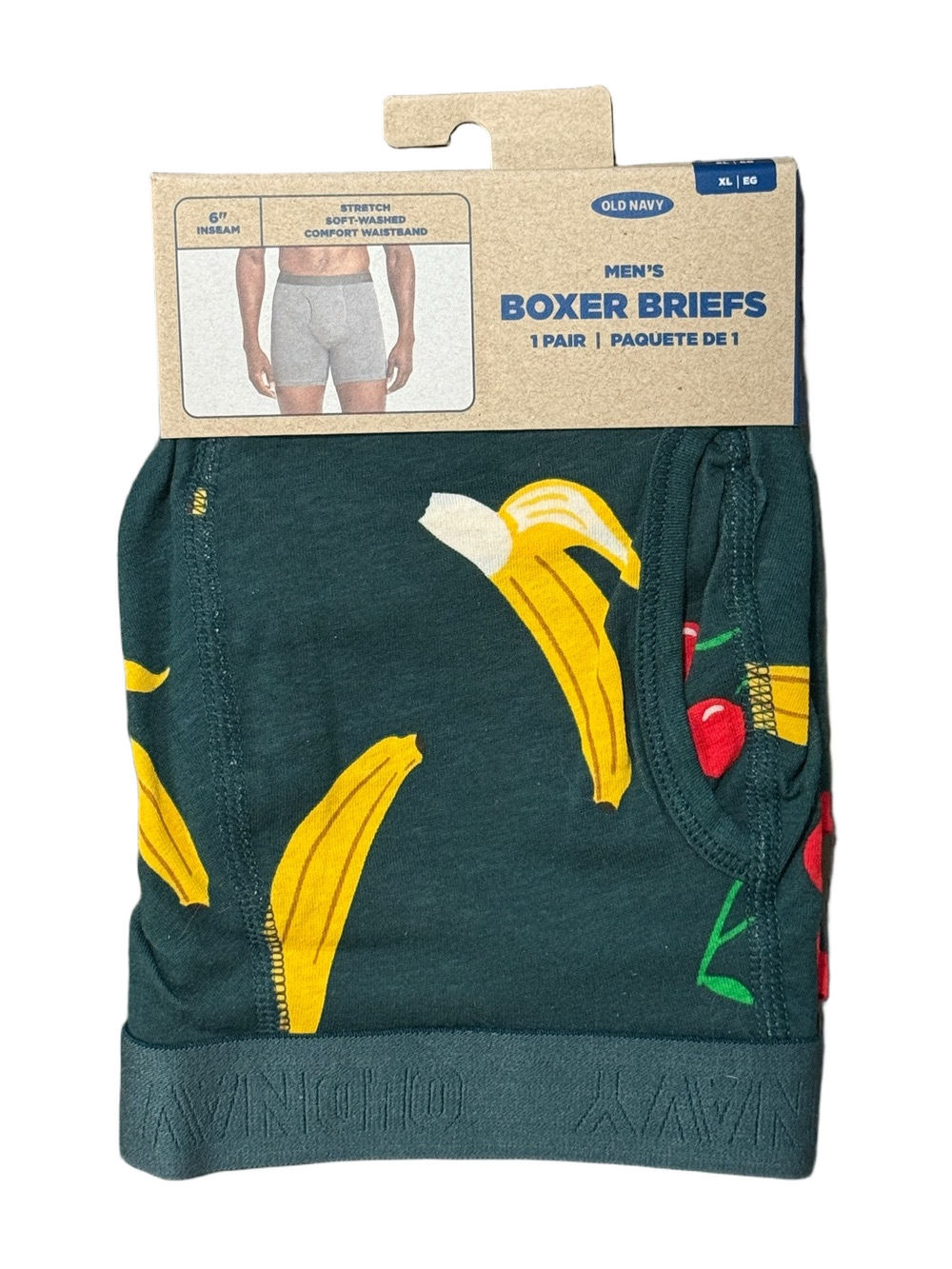 Mens Bananas & Cherries Boxer Briefs - Size Extra Large XL - Old Navy - NWT